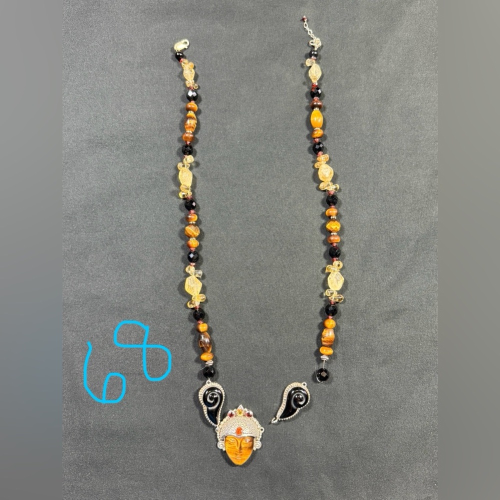 PRICE FIRM • READ Sajen 925 sterling necklace tigers eye garnet citrine obsidian